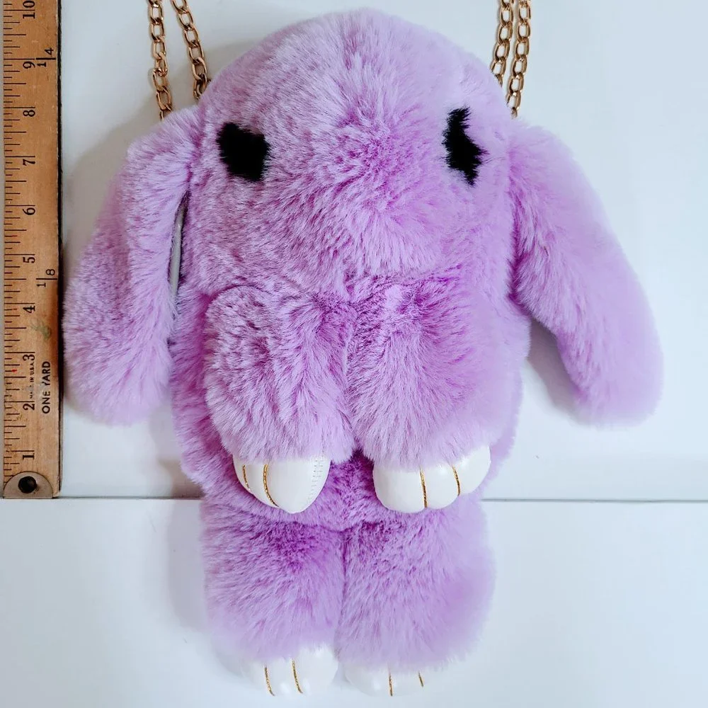 Kawaii Purple Plush Cute Rabbit Crossbody Bag/Backpack